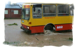 Washed out roads