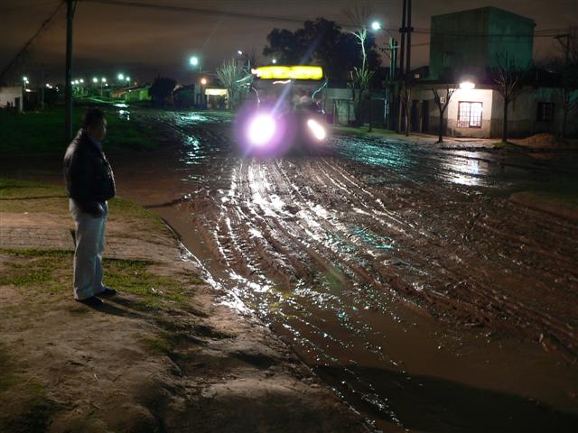 Mud at bustop