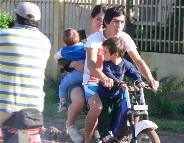 Family on a Moto