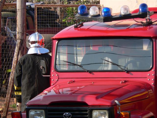 Red Toyota 4wd firetruck