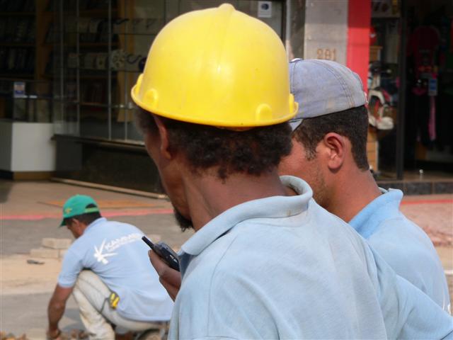 Workers on the job