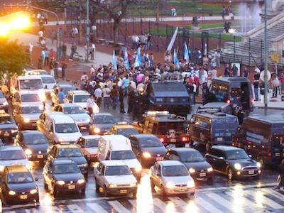 Protest outside the Congress Building