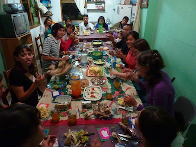 Dinner time together.