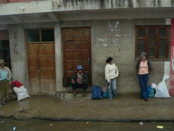 People under shelter