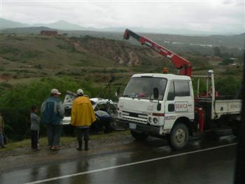 Smashed car