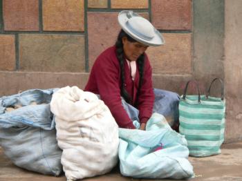 woman with bags