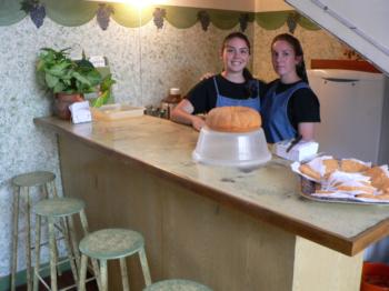 Two american girls in their store