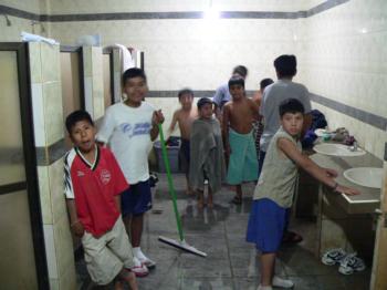 washing clothes