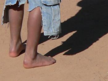 child's feet