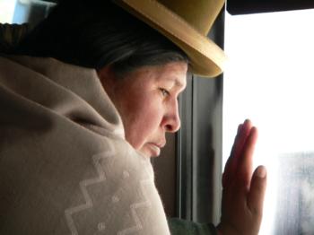lady in bus