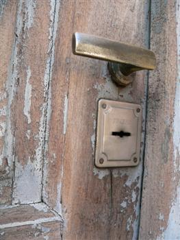 door and handle of house