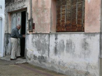 Owner of house entering