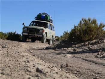 jeep driving on road