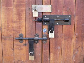 three padlocks