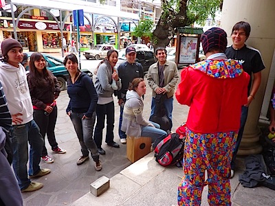 Preparing the clown