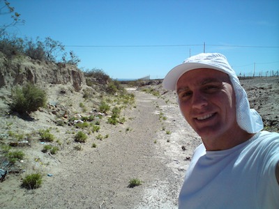 Heading down the creek bed.