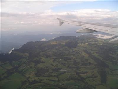 Flying over Ecuador