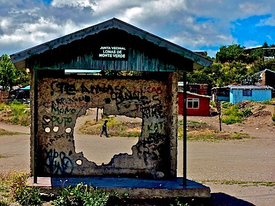 An old bus stop