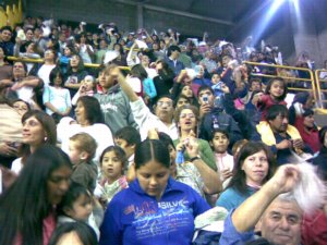 Waving banners during worship