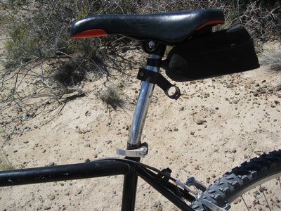Bent bike seat pole