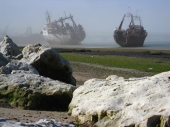 Nearing the boats