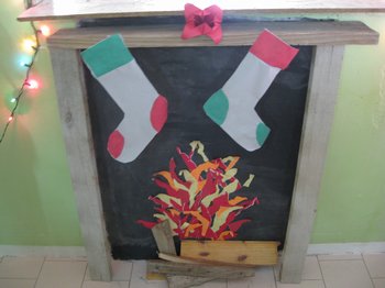 A fireplace too