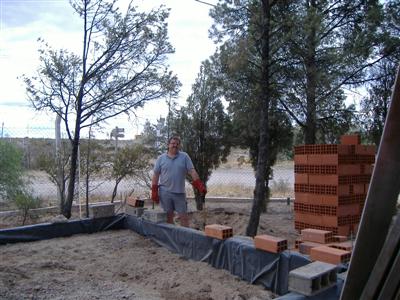 Filling the base with dirt