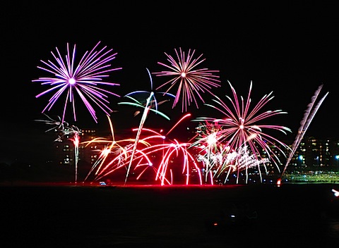 The fireworks at 8pm