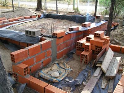 The foundation walls for the floor now completed.