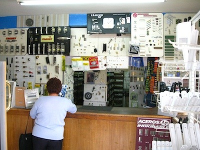 Inside the shop