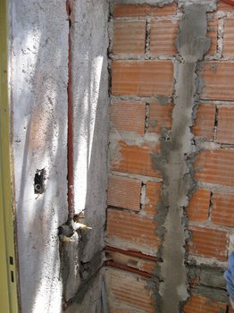 The bathroom walls
