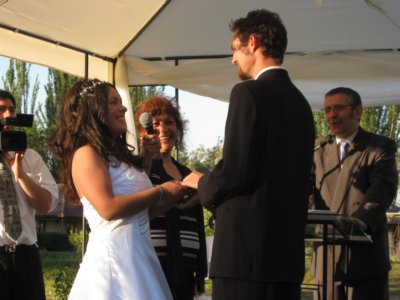 Rosy saying her vows