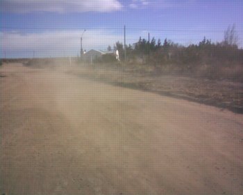 Wind whipping up the dust