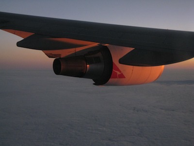 Flying into the morning sun